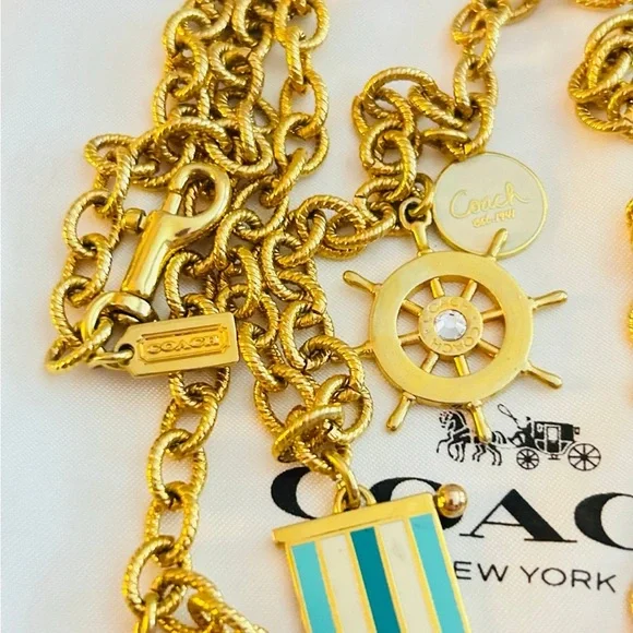 💰SOLD💰NWOT Coach Nautical Charm Necklace - Picture 8 of 10
